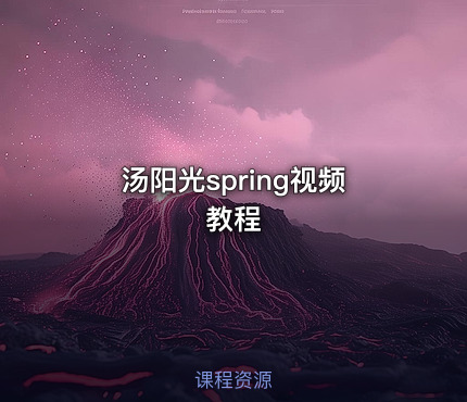 汤阳光spring视频教程