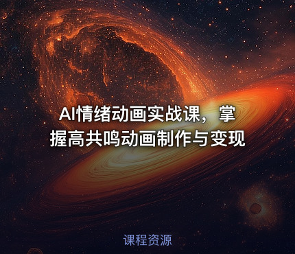 AI情绪动画实战课，掌握高共鸣动画制作与变现