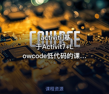 基于Activit7+Lowcode低代码的课程