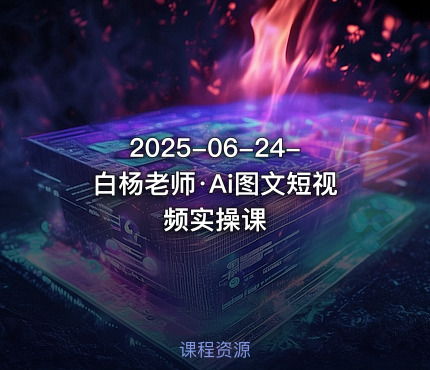 2025-06-24-白杨老师·Ai图文短视频实操课