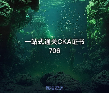 一站式通关CKA证书 706