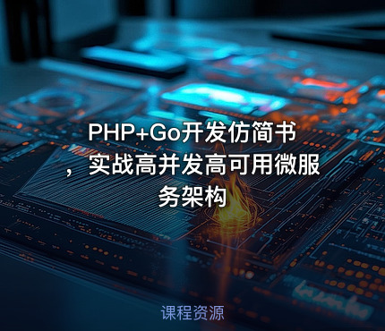 PHP+Go开发仿简书，实战高并发高可用微服务架构