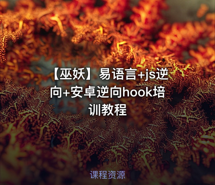 【巫妖】易语言+js逆向+安卓逆向hook培训教程
