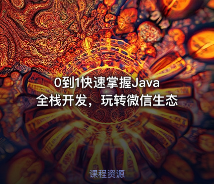 0到1快速掌握Java全栈开发，玩转微信生态