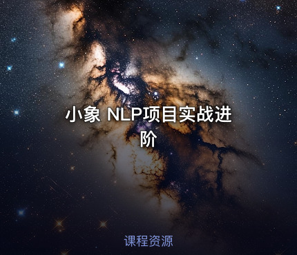 小象 NLP项目实战进阶