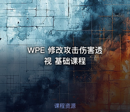 WPE 修改攻击伤害透视 基础课程