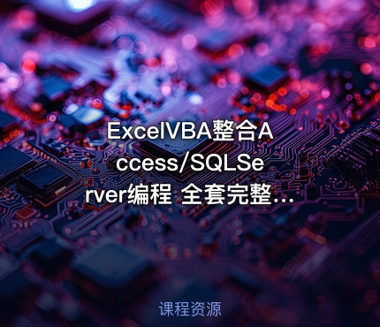 ExcelVBA整合Access/SQLServer编程 全套完整版