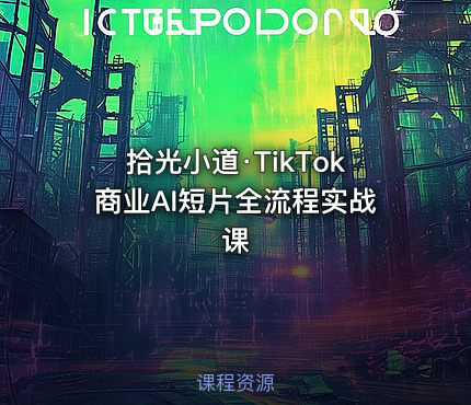 拾光小道·TikTok商业AI短片全流程实战课