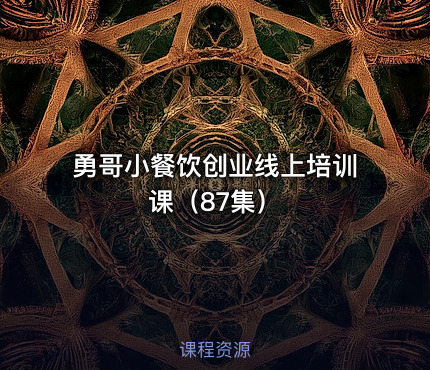 勇哥小餐饮创业线上培训课（87集）