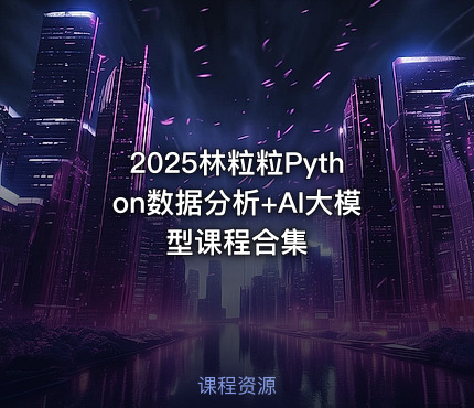 2025林粒粒Python数据分析+AI大模型课程合集