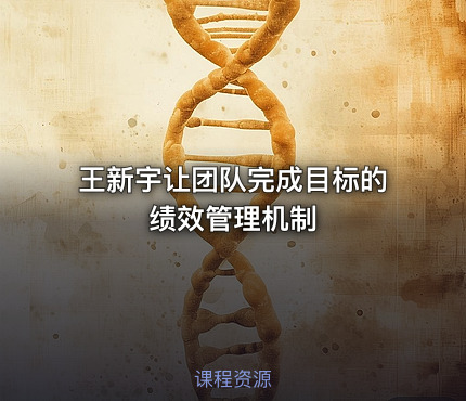 王新宇让团队完成目标的绩效管理机制