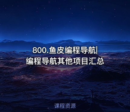800.鱼皮编程导航|编程导航其他项目汇总