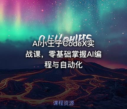 AI小王子CodeX实战课，零基础掌握AI编程与自动化