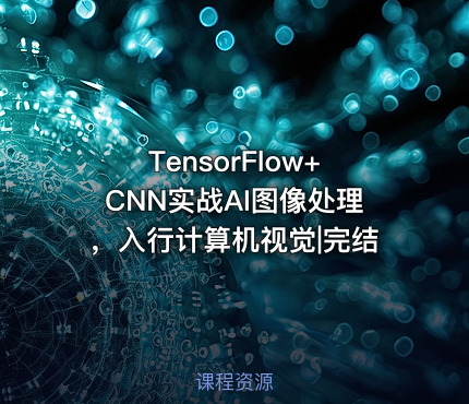 TensorFlow+CNN实战AI图像处理，入行计算机视觉|完结