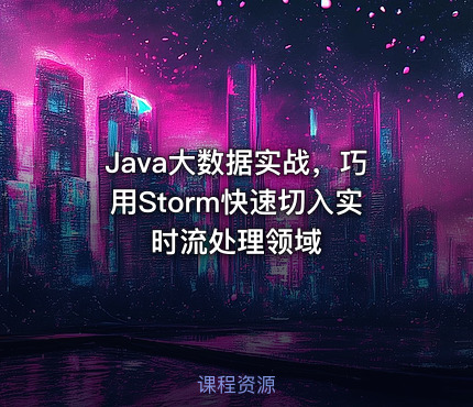 Java大数据实战，巧用Storm快速切入实时流处理领域