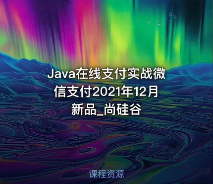 Java在线支付实战微信支付2021年12月新品_尚硅谷