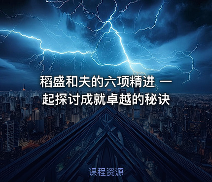 稻盛和夫的六项精进 一起探讨成就卓越的秘诀