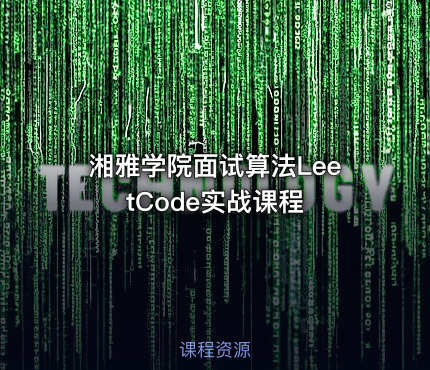 湘雅学院面试算法LeetCode实战课程