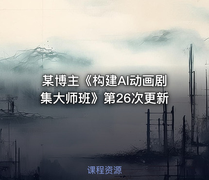 某博主《构建AI动画剧集大师班》第26次更新