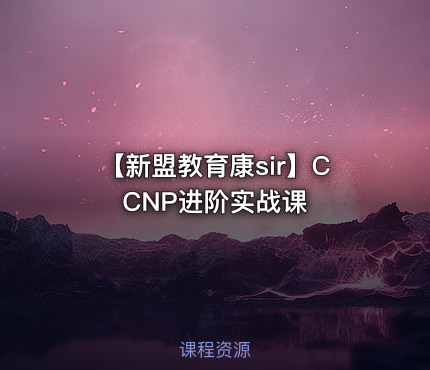 【新盟教育康sir】CCNP进阶实战课