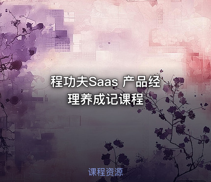 程功夫Saas 产品经理养成记课程