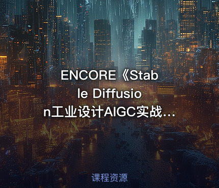 ENCORE《Stable Diffusion工业设计AIGC实战课》