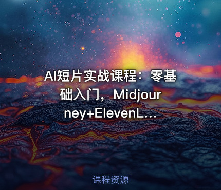 AI短片实战课程：零基础入门，Midjourney+ElevenLabs双工具，三步完成成品