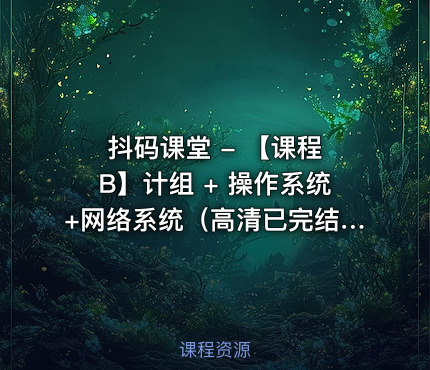 抖码课堂 - 【课程 B】计组 + 操作系统+网络系统（高清已完结）