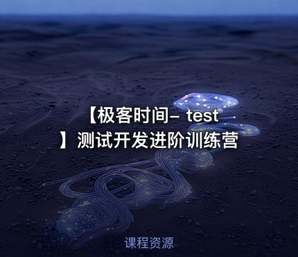 【极客时间- test】测试开发进阶训练营