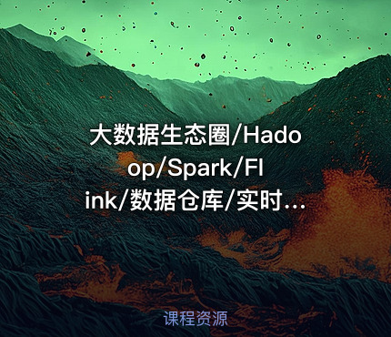 大数据生态圈/Hadoop/Spark/Flink/数据仓库/实时分析/推荐系统 视频+资料(40G)