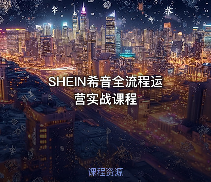 SHEIN希音全流程运营实战课程