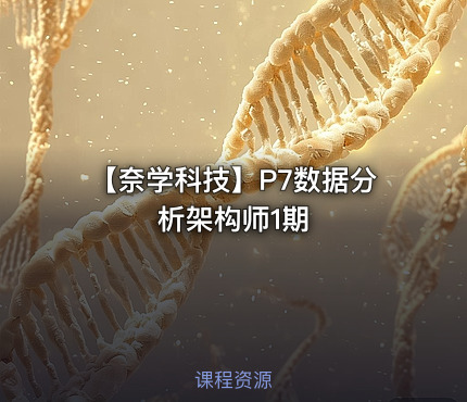 【奈学科技】P7数据分析架构师1期