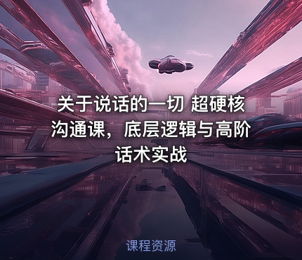 关于说话的一切 超硬核沟通课，底层逻辑与高阶话术实战