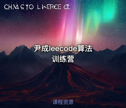 尹成leecode算法训练营