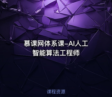 慕课网体系课-AI人工智能算法工程师