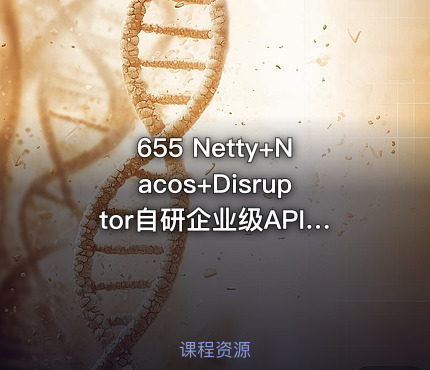 655 Netty+Nacos+Disruptor自研企业级API网关