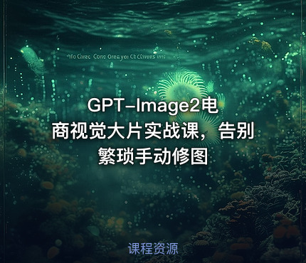 GPT-Image2电商视觉大片实战课，告别繁琐手动修图