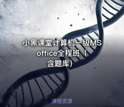 小黑课堂计算机一级MS office全程班（含题库）