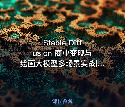Stable Diffusion 商业变现与绘画大模型多场景实战|已完结