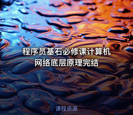 程序员基石必修课计算机网络底层原理完结