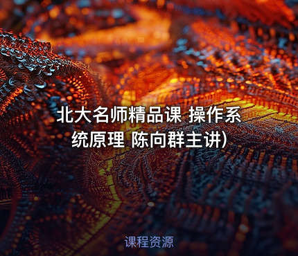 北大名师精品课 操作系统原理 陈向群主讲)
