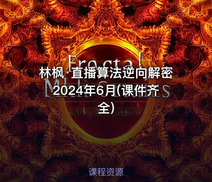 林枫·直播算法逆向解密2024年6月(课件齐全)