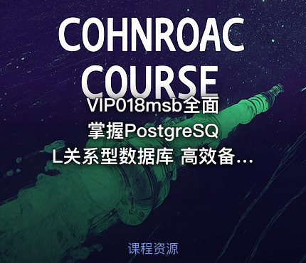 VIP018msb全面掌握PostgreSQL关系型数据库 高效备份恢复事务管理视频教程