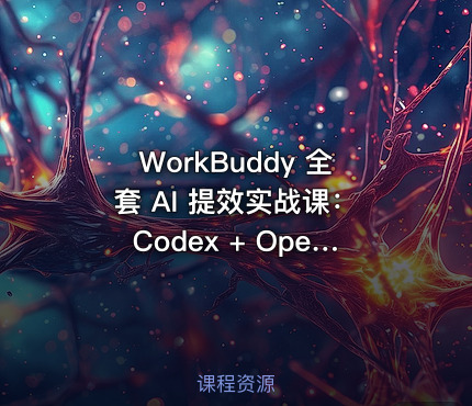 WorkBuddy 全套 AI 提效实战课：Codex + OpenClaw 自定义 Skill 全教程【1.2GB】