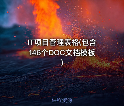 IT项目管理表格(包含146个DOC文档模板)