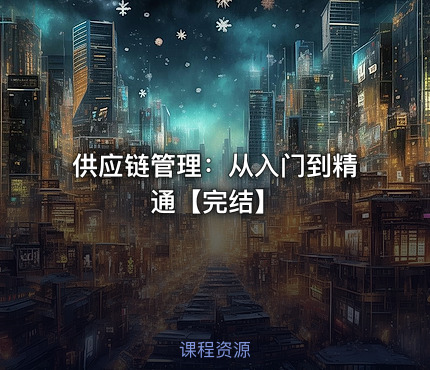 供应链管理：从入门到精通【完结】