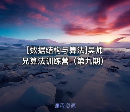 吴师兄算法训练营（第九期）