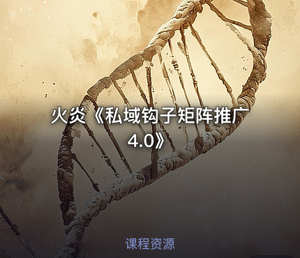 火炎《私域钩子矩阵推广4.0》