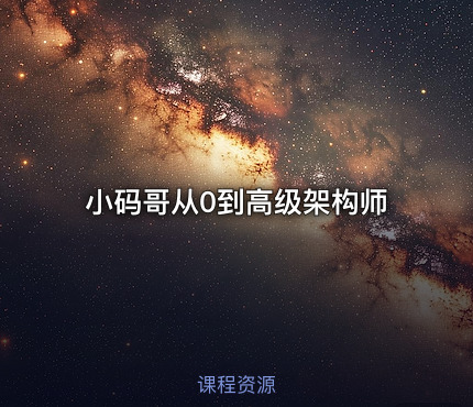 小码哥从0到高级架构师