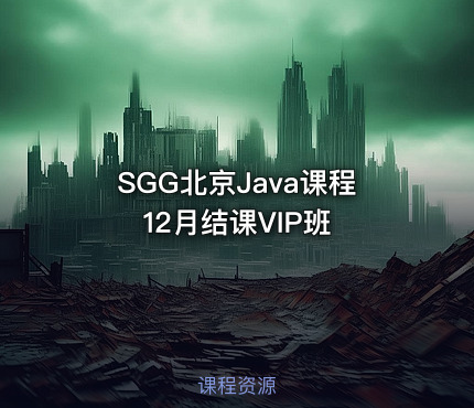 SGG北京Java课程12月结课VIP班